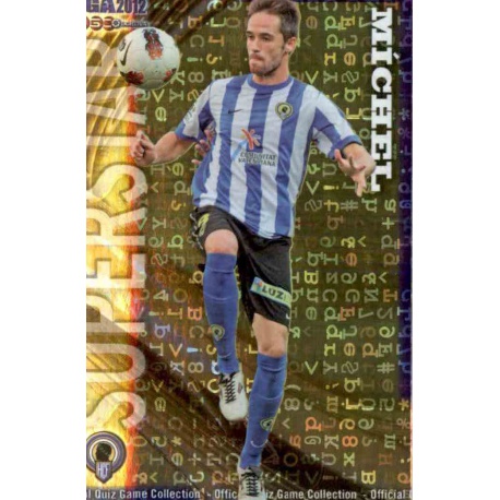 Míchel Superstar Brillo Letras Hércules 753 Las Fichas de la Liga 2012 Platinum Official Quiz Game Collection