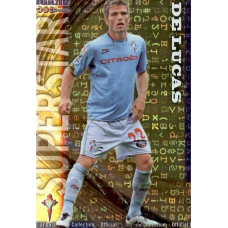 De Lucas Superstar Brillo Letras Celta 837 Las Fichas de la Liga 2012 Platinum Official Quiz Game Collection