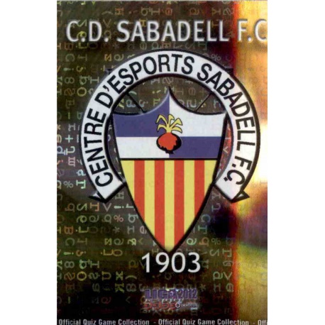 Escudo Brillo Letras Sabadell 1090 Las Fichas de la Liga 2012 Platinum Official Quiz Game Collection