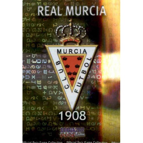 Escudo Brillo Letras Real Murcia 1111 Las Fichas de la Liga 2012 Platinum Official Quiz Game Collection