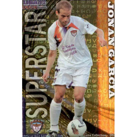 Jonan García Superstar Brillo Letras Guadalajara 1173 Las Fichas de la Liga 2012 Platinum Official Quiz Game Collection