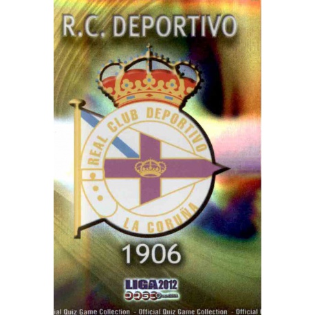 Escudo Brillo Rayas Horizontales Deportivo 712 Las Fichas de la Liga 2012 Platinum Official Quiz Game Collection