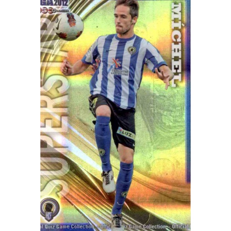 Míchel Superstar Brillo Rayas Horizontales Hércules 753 Las Fichas de la Liga 2012 Platinum Official Quiz Game Collection