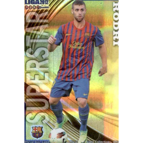 Rodri Superstar Brillo Rayas Horizontales Barcelona B 795 Las Fichas de la Liga 2012 Platinum Official Quiz Game Collection