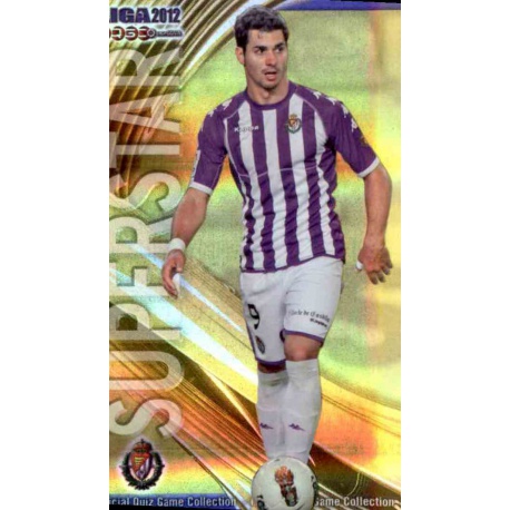 Javi Guerra Superstar Brillo Rayas Horizontales Valladolid 858 Las Fichas de la Liga 2012 Platinum Official Quiz Game Collection
