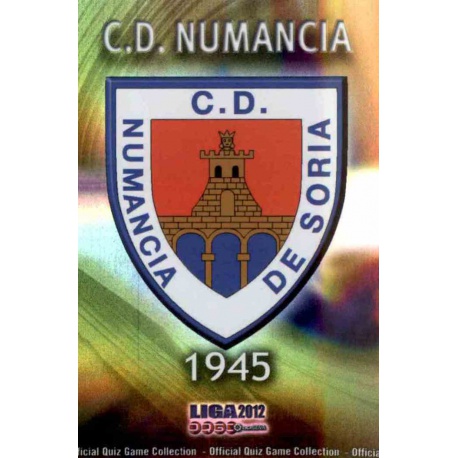 Escudo Brillo Rayas Horizontales Numancia 901 Las Fichas de la Liga 2012 Platinum Official Quiz Game Collection