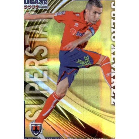 Julio Álvarez Superstar Brillo Rayas Horizontales Numancia 921 Las Fichas de la Liga 2012 Platinum Official Quiz Game Collection