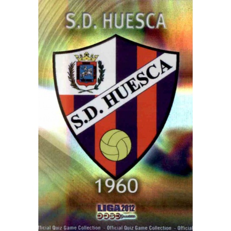 Escudo Brillo Rayas Horizontales Huesca 985 Las Fichas de la Liga 2012 Platinum Official Quiz Game Collection