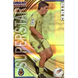 Kike Superstar Brillo Rayas Horizontales Villarreal B 1068 Las Fichas de la Liga 2012 Platinum Official Quiz Game Collection
