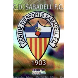Escudo Brillo Rayas Horizontales Sabadell 1090 Las Fichas de la Liga 2012 Platinum Official Quiz Game Collection