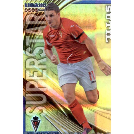 Sutil Superstar Brillo Rayas Horizontales Real Murcia 1131 Las Fichas de la Liga 2012 Platinum Official Quiz Game Collection