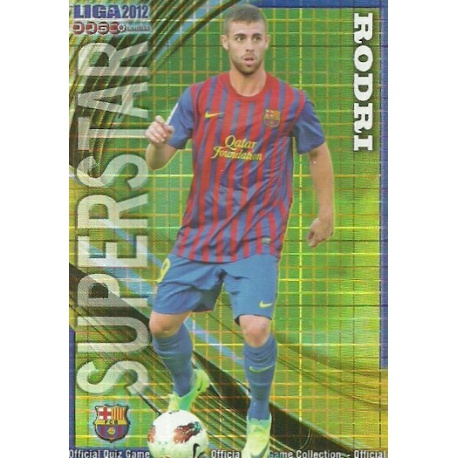 Rodri Superstar Brightness Squares Barcelona B 795 Las Fichas de la Liga 2012 Platinum Official Quiz Game Collection