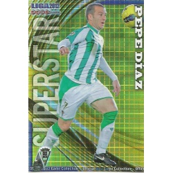 Pepe Diaz Superstar Brightness Squares Córdoba 1046 Las Fichas de la Liga 2012 Platinum Official Quiz Game Collection