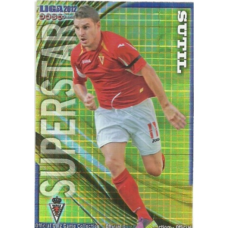 Sutil Superstar Brillo Cuadros Real Murcia 1131 Las Fichas de la Liga 2012 Platinum Official Quiz Game Collection