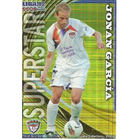 Jonan García Superstar Brillo Cuadros Guadalajara 1173 Las Fichas de la Liga 2012 Platinum Official Quiz Game Collection
