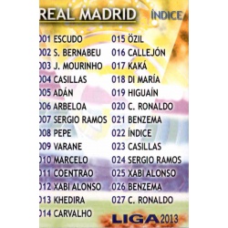 Índice Real Madrid 22 Las Fichas de la Liga 2013 Official Quiz Game Collection