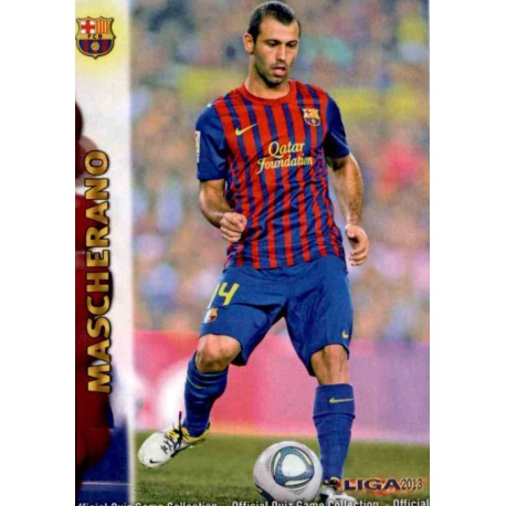 Mascherano Barcelona 38 Las Fichas de la Liga 2013 Official Quiz Game Collection