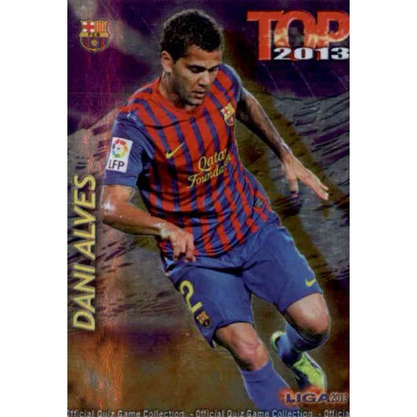 Dani Alves Top Morado Barcelona 551 Las Fichas de la Liga 2013 Official Quiz Game Collection
