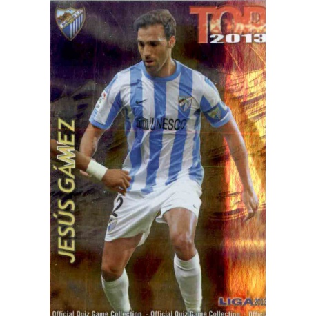 Jesús Gámez Top Morado Málaga 552 Las Fichas de la Liga 2013 Official Quiz Game Collection
