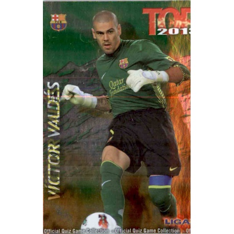 Víctor Valdés Top Verde Barcelona 542 Las Fichas de la Liga 2013 Official Quiz Game Collection