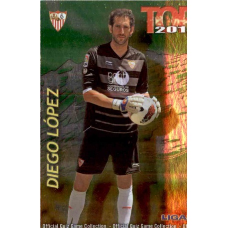 Diego López Top Verde Sevilla 546 Las Fichas de la Liga 2013 Official Quiz Game Collection