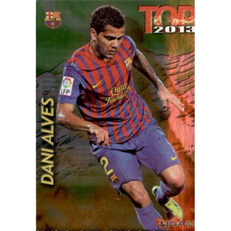Dani Alves Top Verde Barcelona 551 Las Fichas de la Liga 2013 Official Quiz Game Collection