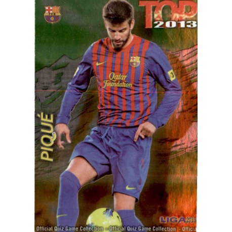 Piqué Top Verde Barcelona 569 Las Fichas de la Liga 2013 Official Quiz Game Collection
