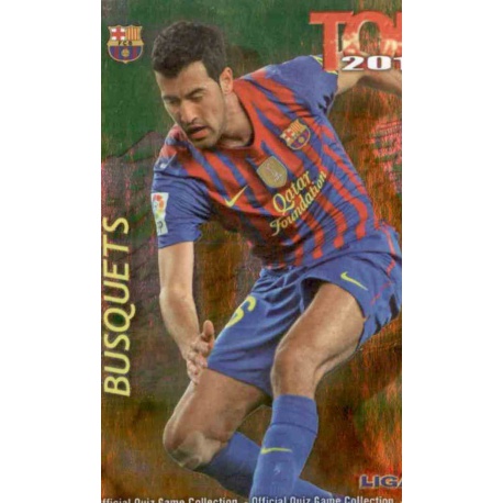 Busquets Top Verde Barcelona 587 Las Fichas de la Liga 2013 Official Quiz Game Collection