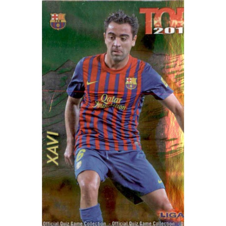 Xavi Top Verde Barcelona 605 Las Fichas de la Liga 2013 Official Quiz Game Collection