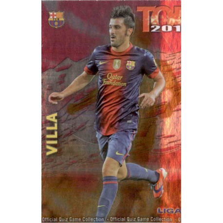 David Villa Top Fucsia Barcelona 633 Las Fichas de la Liga 2013 Official Quiz Game Collection
