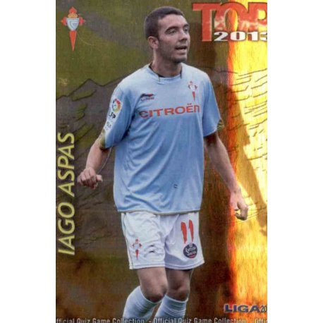Iago Aspas Top Dorado Celta 639 Las Fichas de la Liga 2013 Official Quiz Game Collection
