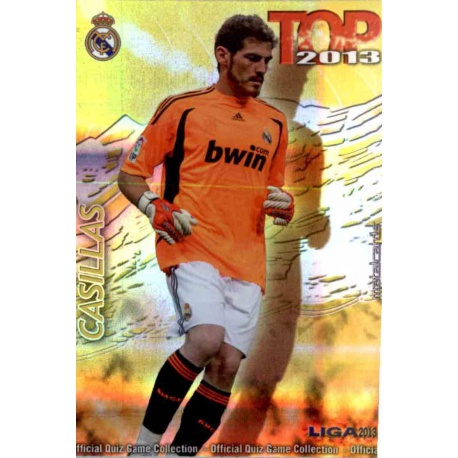 Casillas Top Dorado Rayas Horizontales Real Madrid 541 Las Fichas de la Liga 2013 Official Quiz Game Collection