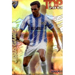 Jesús Gámez Top Dorado Rayas Horizontales Málaga 552 Las Fichas de la Liga 2013 Official Quiz Game Collection