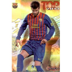 Piqué Top Dorado Rayas Horizontales Barcelona 569 Las Fichas de la Liga 2013 Official Quiz Game Collection