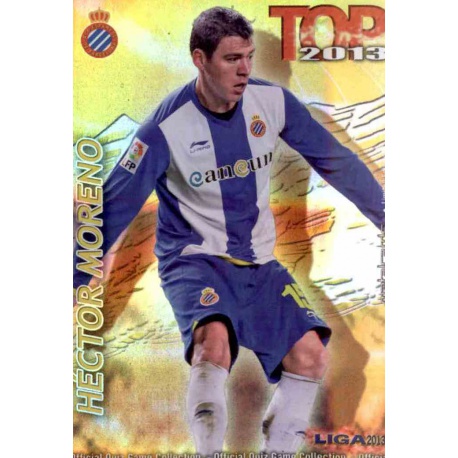 Héctor Moreno Top Dorado Rayas Horizontales Espanyol 574 Las Fichas de la Liga 2013 Official Quiz Game Collection