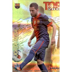 Jordi Alba Top Dorado Rayas Horizontales Barcelona 578 Las Fichas de la Liga 2013 Official Quiz Game Collection