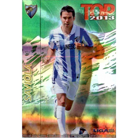 Saviola Top Verde Rayas Horizontales Málaga 628 Las Fichas de la Liga 2013 Official Quiz Game Collection