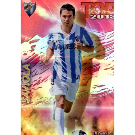 Saviola Top Fucsia Rayas Horizontales Málaga 628 Las Fichas de la Liga 2013 Official Quiz Game Collection