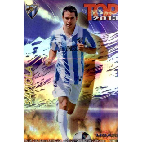 Saviola Top Morado Rayas Horizontales Málaga 628 Las Fichas de la Liga 2013 Official Quiz Game Collection