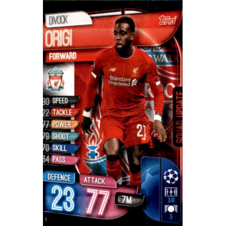 Divock Origi Liverpool SU4 Match Attax Extra 2019-20