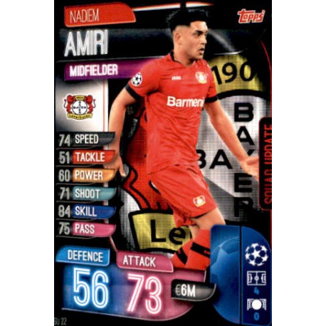 Nadiem Amiri Bayer 04 Leverkusen SU22 Match Attax Extra 2019-20