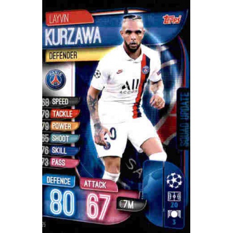 Layvin Kurzawa PSG SU25 Match Attax Extra 2019-20