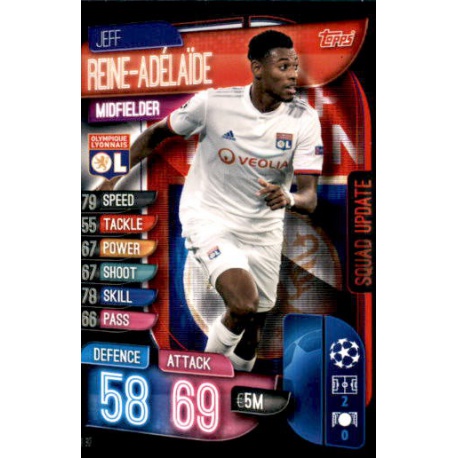 Jeff Reine-Adelaide Olympique Lyonnais SU30 Match Attax Extra 2019-20