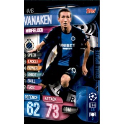 Hans Vanaken Club Brugge SU46 Match Attax Extra 2019-20