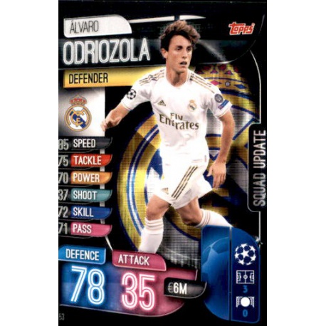 Alvaro Odriozola Real Madrid SU53 Match Attax Extra 2019-20