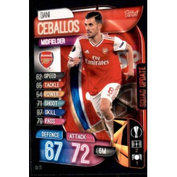 Dani Ceballos Arsenal SU70 Match Attax Extra 2019-20