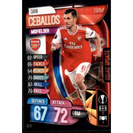 Dani Ceballos Arsenal SU70 Match Attax Extra 2019-20