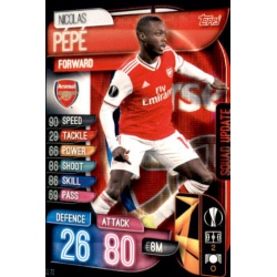 Nicolas Pépé Arsenal SU72 Match Attax Extra 2019-20