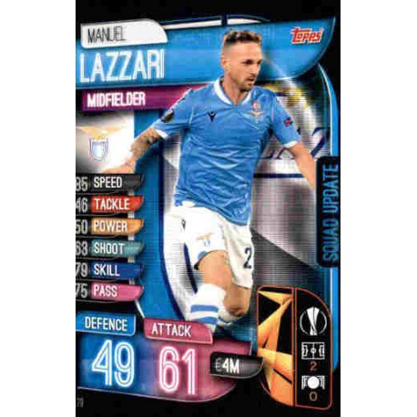 Manuel Lazzani SS Lazio SU79 Match Attax Extra 2019-20