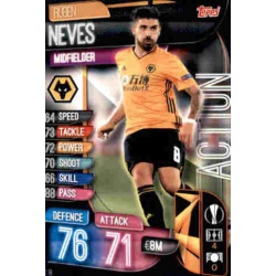 Rúben Neves Wolverhampton Wanderers Action AC18 Match Attax Extra 2019-20